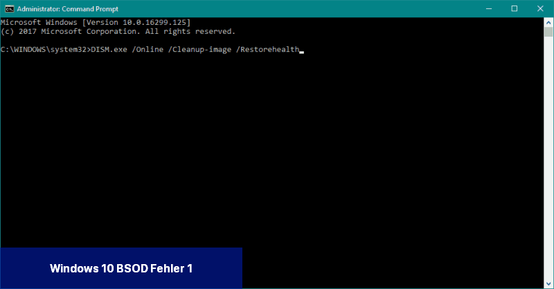 Windows 10 BSOD Fehler 1