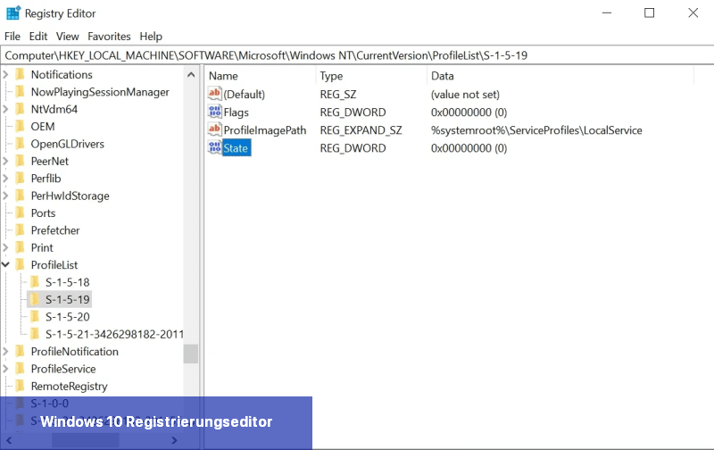 Windows 10 Registrierungseditor