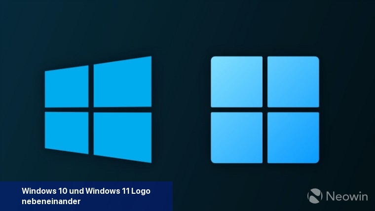 Windows 10 und Windows 11 Logo nebeneinander