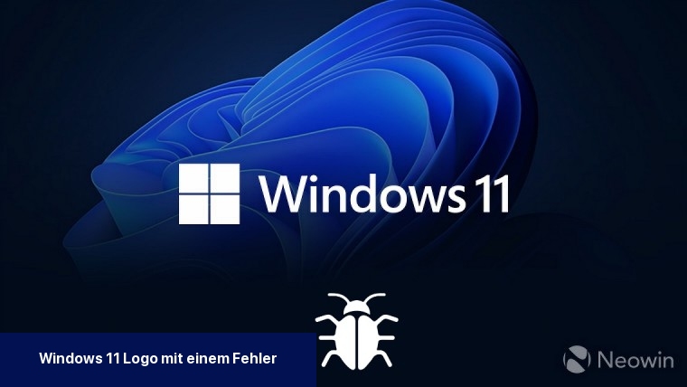 Windows 11-Logo mit einem Fehler