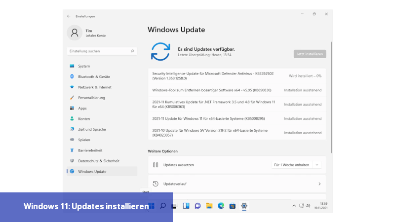 Windows 11: Updates installieren