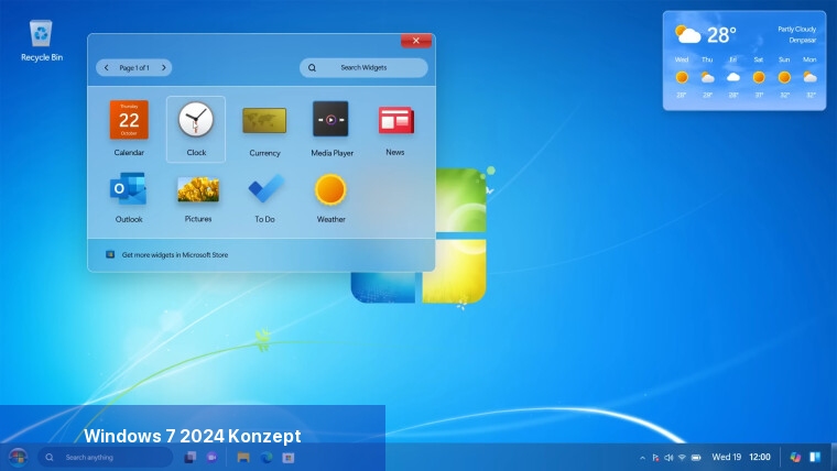 Windows 7 2024-Konzept