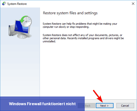 Windows Firewall funktioniert nicht