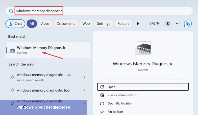 Windows Speicherdiagnose