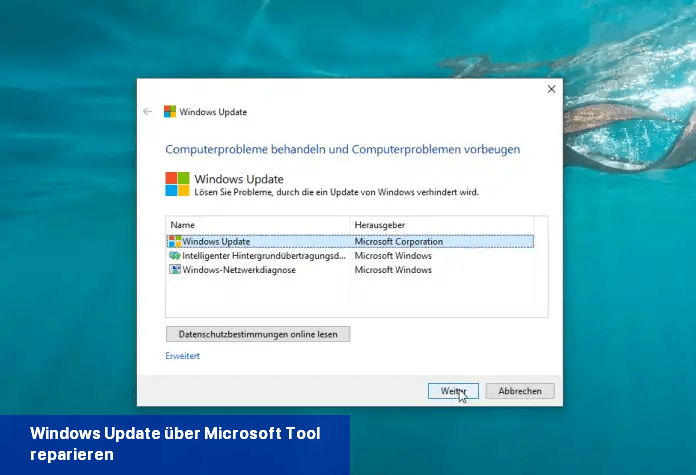 Windows Update über Microsoft-Tool reparieren