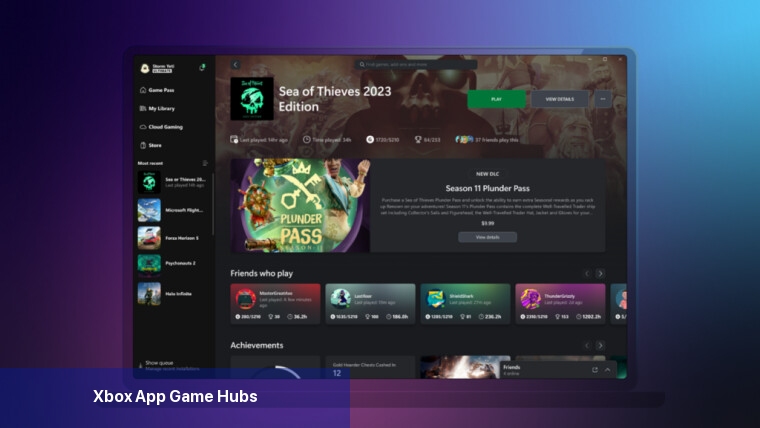 Xbox-App Game-Hubs